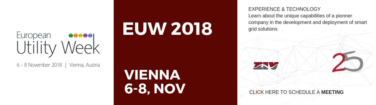 ZIV - EUW 2018. Meet in Vienna the pioneer company in the development and deplyment of smart grid solutions .