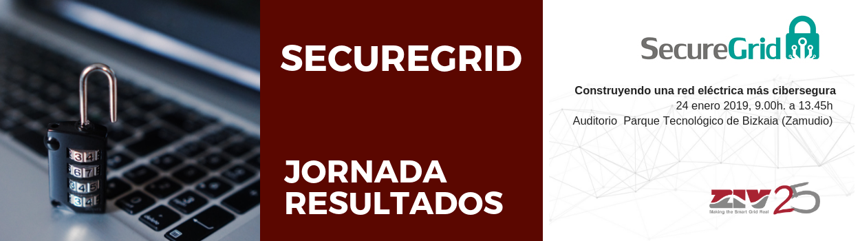 Jornada de presentación de resultados del proyecto SecureGrid liderado por ZIV para la securización de las subestaciones eléctricas y sus equipos electrónicos. de fabricantes de equipos electrónicos inteligentes, junto con empresas de seguridad informática y centros tecnológicos, y bajo el soporte del Clúster de Energía del País Vasco