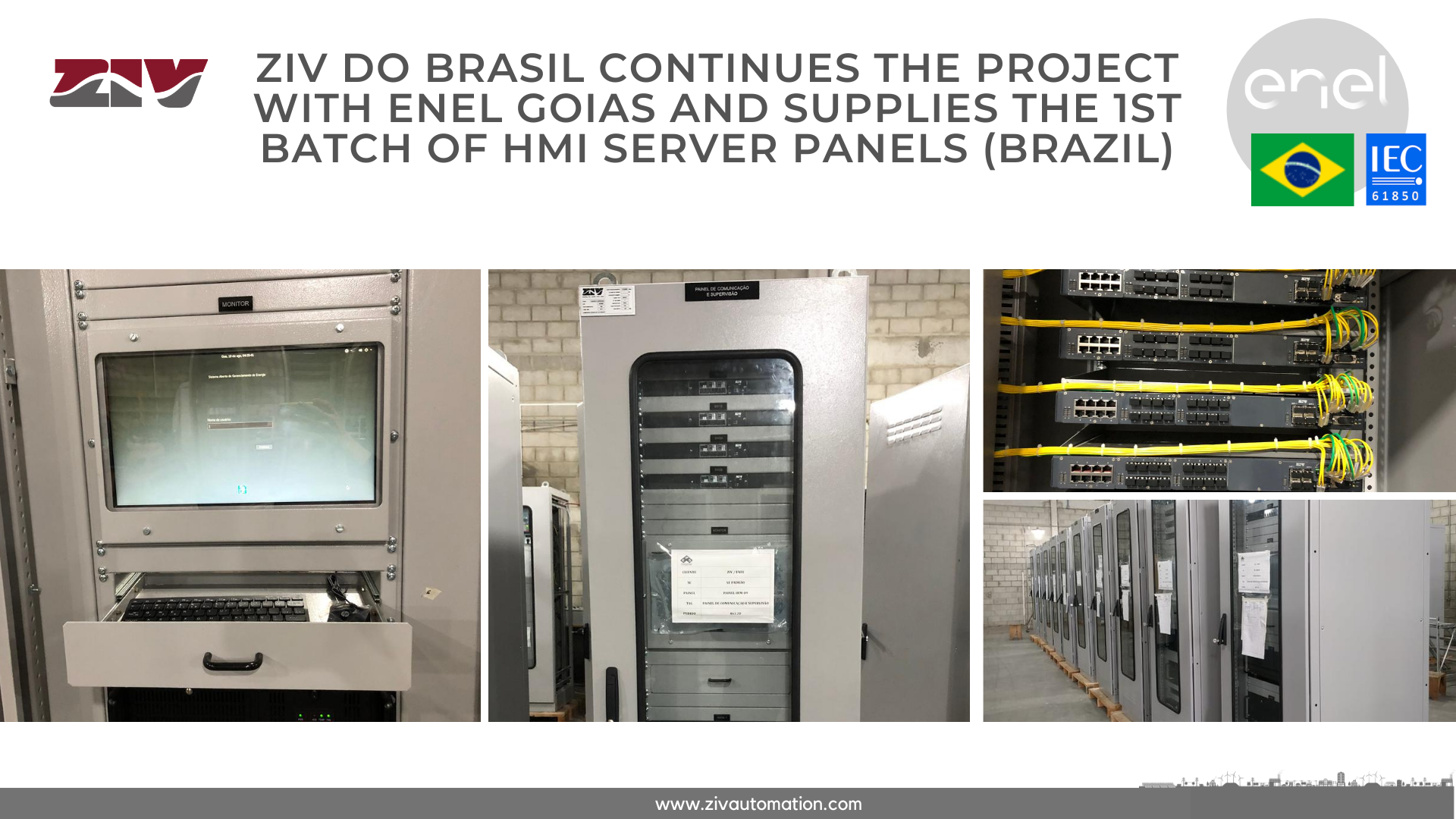 ZIV delivers HMI control cabinets to Enel Goias (Brazil) - ZIV